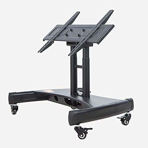 Mobiler TV-Wagen, höhenverstellbarer, rollender TV-Ständer, trägt bis zu 50 kg/110 lbs, für 32-75-Zoll-LCD-LED-Fernseher mit flachem/gebogenem Bildschirm (Farbe: A) von RNNYWDRQ