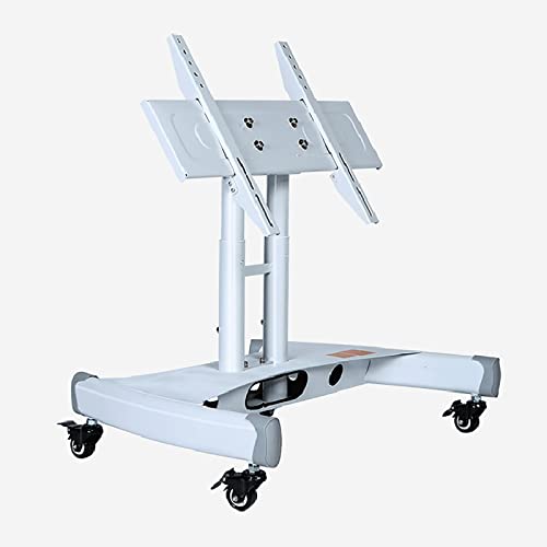 Mobiler TV-Wagen, höhenverstellbarer, rollender TV-Ständer, trägt bis zu 50 kg/110 lbs, für 32-75-Zoll-LCD-LED-Fernseher mit flachem/gebogenem Bildschirm (Farbe: B) von RNNYWDRQ
