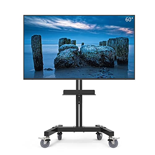 Mobiler TV-Wagen auf Rädern, TV-Ständer mit höhenverstellbarer Ablage für 40-60-Zoll-Fernseher, für den mobilen Einsatz im Home-Office Mobiler TV-Wagen auf Rädern, TV-Ständer mit höhenverstellbarer Ablage für 40-60-Zoll-Fernseher, für den mobilen Einsatz im Home-Office von RNNYWDRQ