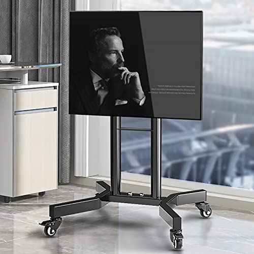Mobiler TV-Wagen auf Rädern für 32-65-Zoll-Fernseher, höhenverstellbarer, tragbarer, rollender TV-Bodenständer, belastbar bis zu 35 kg, max. VESA 400 x 400 mm Mobiler TV-Wagen auf Rädern für 32-65-Zoll-Fernseher, höhenverstellbarer, tragbarer, rollender TV-Bodenständer, belastbar bis zu 35 kg, max. VESA 400 x 400 mm von RNNYWDRQ