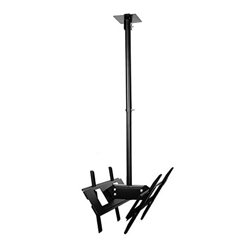 TV-Doppel-TV-Deckenhalterung, neig- und drehbarer TV-Ständer für Fernseher von 32 bis 65 Zoll, hält 2 Fernseher Rücken an Rücken, mit Einer Belastung von 80 kg (Größe: 3,5 m) von RNNYWDRQ