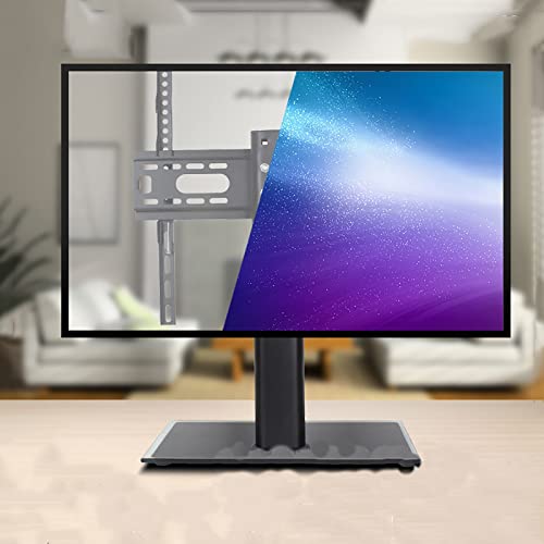 TV-Ständerhalterung, universeller Tisch-TV-Ständer mit verdicktem gehärtetem Glas, kaltgewalztes Stahlmaterial, Tisch-TV-Basis, passend für 32-55-Zoll-Fernseher TV-Ständerhalterung, universeller Tisch-TV-Ständer mit verdicktem gehärtetem Glas, kaltgewalztes Stahlmaterial, Tisch-TV-Basis, passend für 32-55-Zoll-Fernseher von RNNYWDRQ