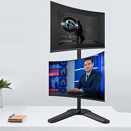 TV-Ständerhalterung für Zwei Bildschirme, voll beweglicher Tisch-TV-Ständer mit Kabelbaum-Management, 32 mm Dicker Rohrdurchmesser, Tisch-TV-Basis passend für 13-32-Zoll-Fernseher TV-Ständerhalterung für Zwei Bildschirme, voll beweglicher Tisch-TV-Ständer mit Kabelbaum-Management, 32 mm Dicker Rohrdurchmesser, Tisch-TV-Basis passend für 13-32-Zoll-Fernseher von RNNYWDRQ