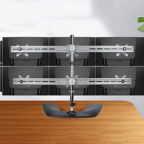 TV-Ständerhalterung für sechs Bildschirme, höhenverstellbarer Tisch-TV-Ständer, horizontale und vertikale Bildschirmdrehung um 360°, Tisch-TV-Basis für 13-24-Zoll-LED-Bildschirme TV-Ständerhalterung für sechs Bildschirme, höhenverstellbarer Tisch-TV-Ständer, horizontale und vertikale Bildschirmdrehung um 360°, Tisch-TV-Basis für 13-24-Zoll-LED-Bildschirme von RNNYWDRQ