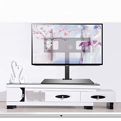 Tisch-TV-Ständer, DREI-Gang-Höhenverstellung, Tisch-TV-Basis mit Basis aus gehärtetem Glas, Kabelmanagement-Design, für 37-55-Zoll-Fernseher Tisch-TV-Ständer, DREI-Gang-Höhenverstellung, Tisch-TV-Basis mit Basis aus gehärtetem Glas, Kabelmanagement-Design, für 37-55-Zoll-Fernseher von RNNYWDRQ