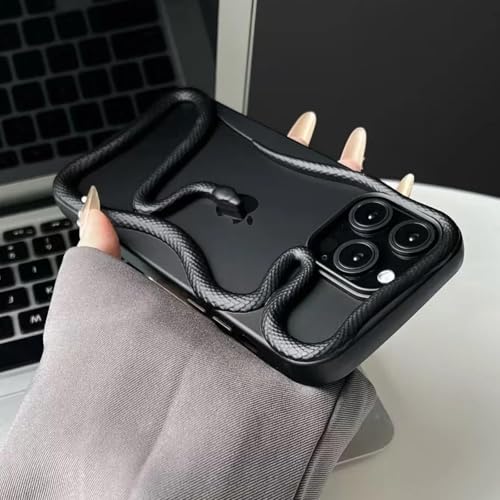 RNOZX Für iPhone 11 Fashion Pattern Case Luxry Plating Hollow Out Cover Transparente Hülle (Für iPhone 11/Mattschwarz) von RNOZX