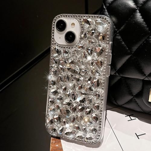 RNOZX Für iPhone 14 ProMax, luxuriöse, vollständig glänzende Hülle, mit Juwelen besetzte Hülle, Harte Handyhülle (für iPhone 14 ProMax/Splitter) von RNOZX