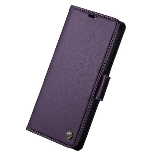 RNOZX Für iPhone 14 ProMax Kartenhalter Brieftaschenabdeckung Leder-Handyhülle (Für iPhone 14 ProMax/LILA) von RNOZX