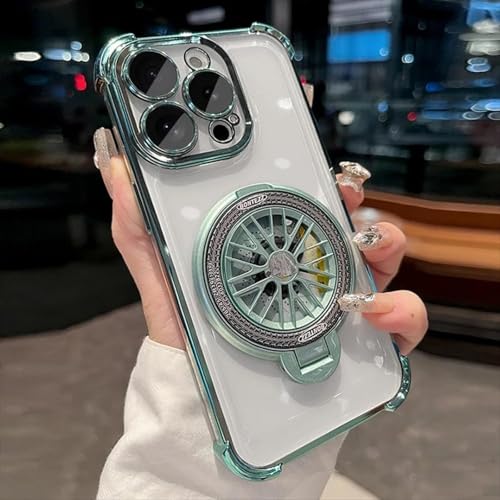 RNOZX Für iPhone X Xs Stress abbauen Kreiselhalter Hülle Beschichtung Transparente Abdeckung (Für iPhone X Xs/Grün) von RNOZX