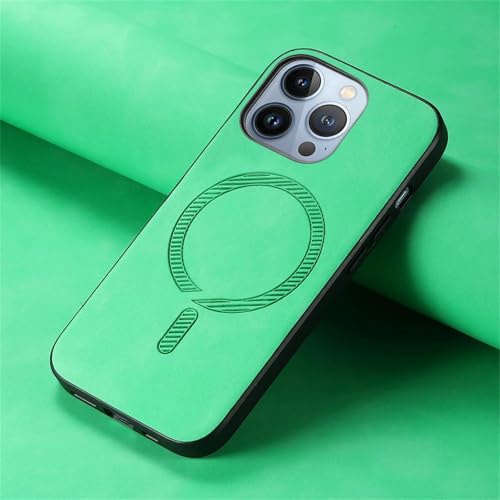 RNOZX Für iPhone XS Max magnetische Handyhülle aus PU-Leder, stoßfeste Schutzhülle (für iPhone XS Max/Grün) von RNOZX