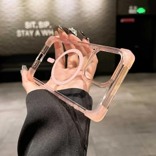 RNOZX Transparente Hülle für iPhone 11 ProMax mit Vier Ecken und Stoßschutz (für iPhone 11 ProMax/Pink) von RNOZX