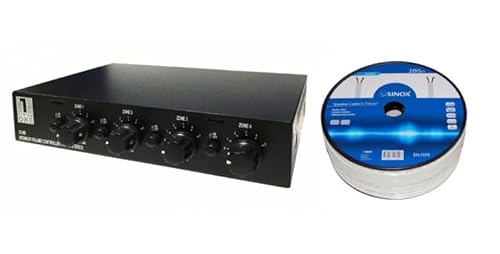 System One SC4B + Cable – Wählschalter für 4 Paar Lautsprecher mit Lautstärkeregler und 50 m Lautsprecherkabel System One SC4B + Cable – Wählschalter für 4 Paar Lautsprecher mit Lautstärkeregler und 50 m Lautsprecherkabel von RO&CO