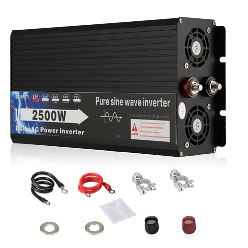 ROADGIVE Reiner Sinus-Wechselrichter 2500W 12V DC auf 110V AC Wechselrichter Auto Wechselrichter mit Dual AC-Ausgängen, LCD-Anzeige, Intelligenter Kühlungslüfter für den ROADGIVE Reiner Sinus-Wechselrichter 2500W 12V DC auf 110V AC Wechselrichter Auto Wechselrichter mit Dual AC-Ausgängen, LCD-Anzeige, Intelligenter Kühlungslüfter für den von ROADGIVE