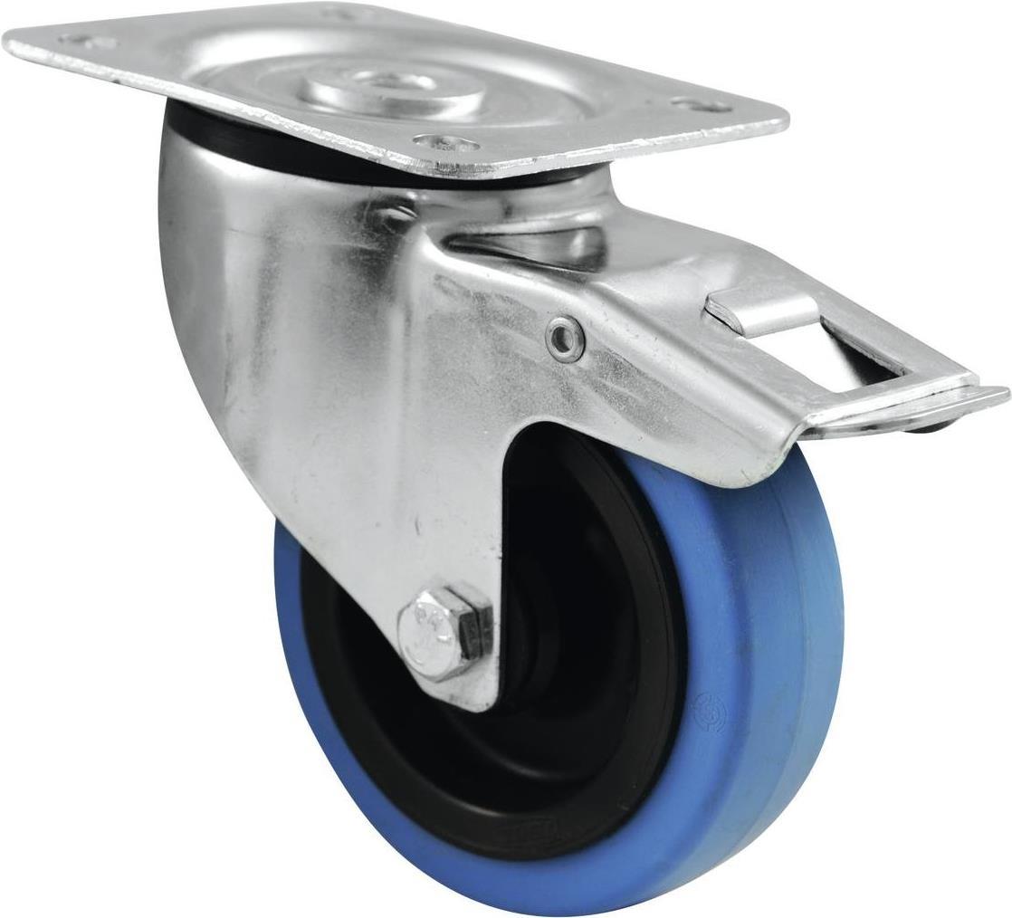 ROADINGER Lenkrolle 100mm BLUE WHEEL mit Bremse (30004007) von ROADINGER