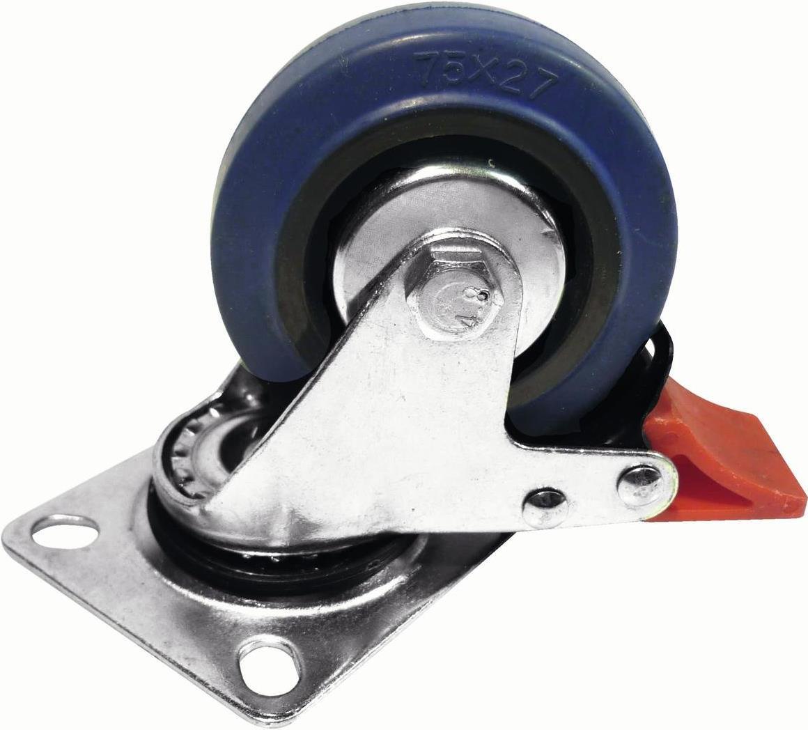 ROADINGER Lenkrolle 75mm blau mit Bremse (30003894) von ROADINGER