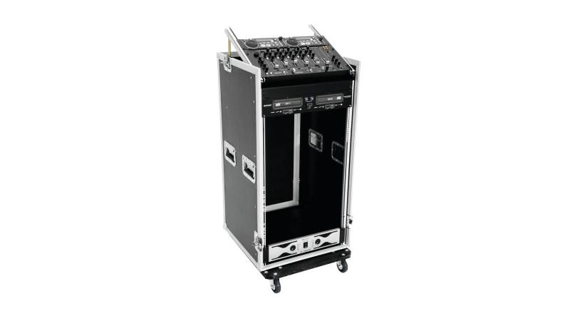 ROADINGER Spezial-Kombi-Case Profi, 20HE mit Rollen von ROADINGER