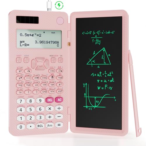 Verbesserter wiederaufladbarer wissenschaftlicher Taschenrechner 991ES MAX, ROATEE Multiview-4-zeiliges Display mit löschbarem LCD-Schreibtablett, Solarbatteriebetrieb mit Notizblock für die Schule Verbesserter wiederaufladbarer wissenschaftlicher Taschenrechner 991ES MAX, ROATEE Multiview-4-zeiliges Display mit löschbarem LCD-Schreibtablett, Solarbatteriebetrieb mit Notizblock für die Schule von ROATEE