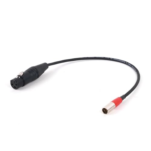 ROBAUN 0,3–15 m 3-poliges XLR-Kabel mit Farbiger Backfarbe, Stecker/Buchse auf Mini-XLR-3-poliges Stecker/Buchse(F to Mini M-BK,8m) von ROBAUN