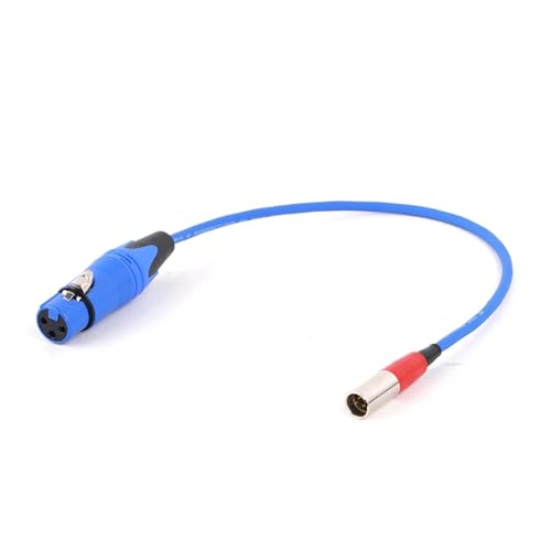 ROBAUN 0,3–15 m 3-poliges XLR-Kabel mit Farbiger Backfarbe, Stecker/Buchse auf Mini-XLR-3-poliges Stecker/Buchse(F to Mini M-BU,15m) von ROBAUN