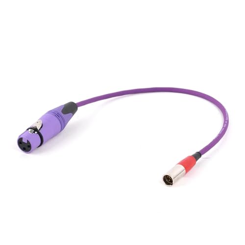 ROBAUN 0,3–15 m 3-poliges XLR-Kabel mit Farbiger Backfarbe, Stecker/Buchse auf Mini-XLR-3-poliges Stecker/Buchse(F to Mini M-VT,5m) von ROBAUN