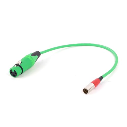 ROBAUN 0,3–15 m 3-poliges XLR-Kabel mit Farbiger Backfarbe, Stecker/Buchse auf Mini-XLR-3-poliges Stecker/Buchse(F to Minim-GN,15m) von ROBAUN