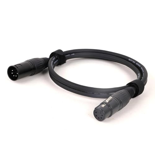 ROBAUN 0,3–15 m 5-poliger XLR-Kabeladapter mit bunten Anschlüssen, DMX512-XLR-Stecker auf Buchse, DMX-Kabel(BK-BK,8m) von ROBAUN