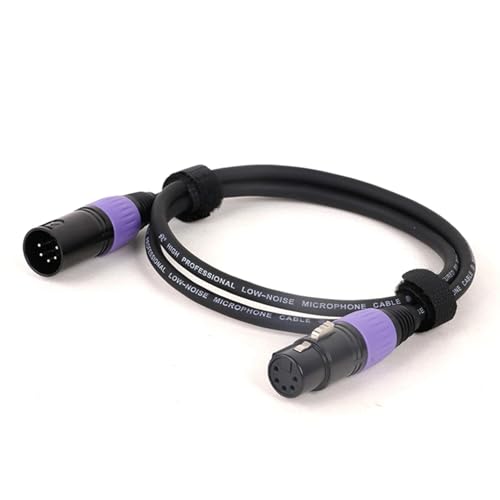 ROBAUN 0,3–15 m 5-poliger XLR-Kabeladapter mit bunten Anschlüssen, DMX512-XLR-Stecker auf Buchse, DMX-Kabel(BK-VT,5m) von ROBAUN