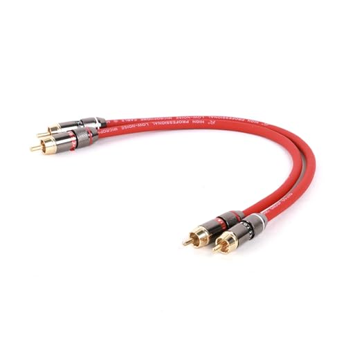 ROBAUN 0,3 M-15 M Paar Audiokabel 2 bis 2 Verbindungskabel Stereo Stecker auf Stecker for Verstärker TV Auto Audio(Rosso,2.9M) von ROBAUN