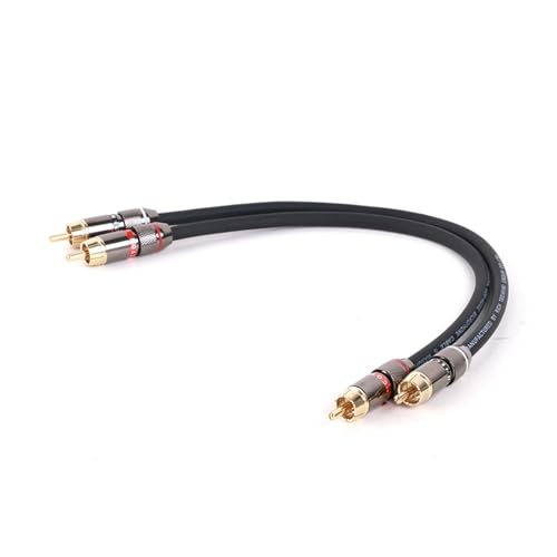ROBAUN 0,3 M-15 M Paar Audiokabel 2 bis 2 Verbindungskabel Stereo Stecker auf Stecker for Verstärker TV Auto Audio(Svart,2.9M) von ROBAUN