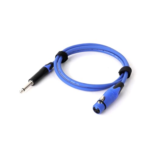 ROBAUN 1 STÜCK 0,3–15 M Mikrofonkabel 6,35/6,5-Stecker auf XLR-Buchse, 1/4-Zoll-TS-auf-XLR-Mikrofon-Audiokabel for Lautsprecher, Gitarrenverstärker(Blu,8m) von ROBAUN