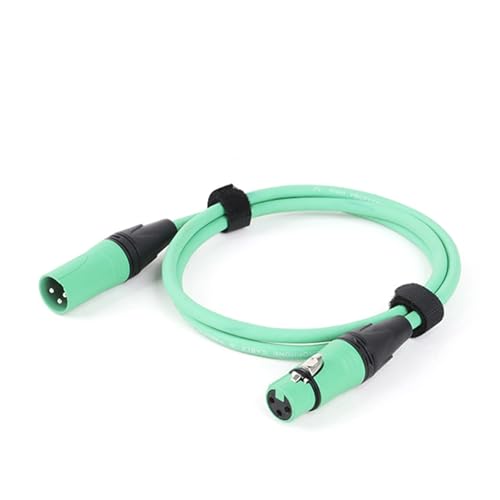 ROBAUN 1PC 0,3-15M Buntes XLR-Kabel Männlich Zu Weiblich M/F 3Pin Audiokabel Folie + Geflochtene Abgeschirmt for Mikrofon Mischer Verstärker(Green,8m) von ROBAUN