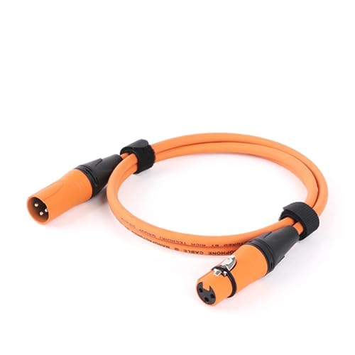 ROBAUN 1PC 0,3-15M Buntes XLR-Kabel Männlich Zu Weiblich M/F 3Pin Audiokabel Folie + Geflochtene Abgeschirmt for Mikrofon Mischer Verstärker(Orange,8m) von ROBAUN