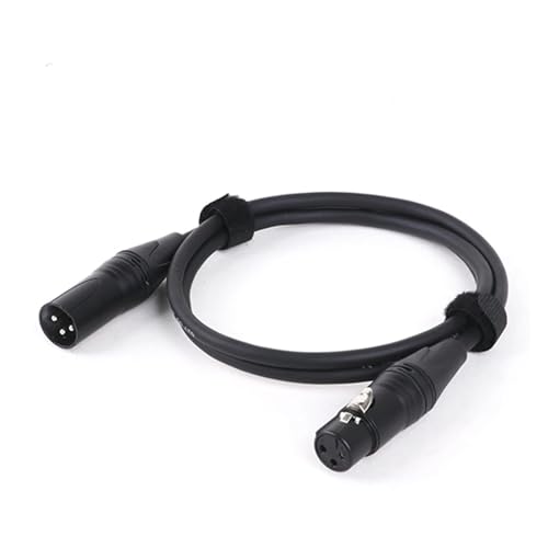 ROBAUN 1PC 0,3-15M Buntes XLR-Kabel Männlich Zu Weiblich M/F 3Pin Audiokabel Folie + Geflochtene Abgeschirmt for Mikrofon Mischer Verstärker(Svart,8m) von ROBAUN