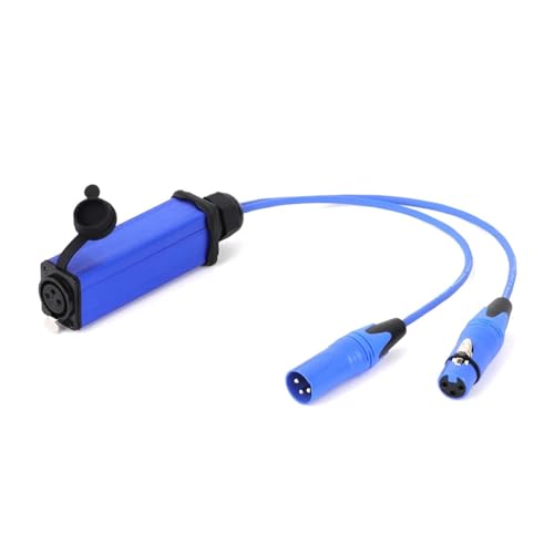 ROBAUN 1PC 0,3-2,9 M 3Pin Y-Splitter-Kabel - Metallgehäuse-Buchsenfeld auf Dual 2-Anschlüsse Y-Splitter-Adapterkabel for Mikrofon(Purple,1M) von ROBAUN