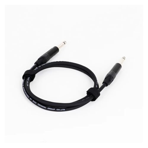 ROBAUN 1PC 1/4'' TS Instrumentenkabel 6,35mm Stecker Audiokabel 6,35mm Unsymmetrisches Kabel for E-Gitarre Bass Keyboard Mixer(Svart,15m) von ROBAUN