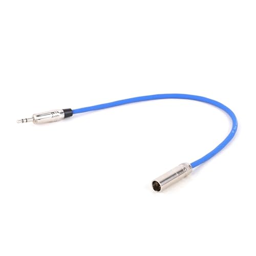 ROBAUN 1PC 3-Pin Mini Stecker Auf Jack 3,5mm Stecker Stereo Audio 1/8 "Stecker Auf Mini Stecker Adapter Kabel for Kamera Kopfhörer(Blue-BK,15m) von ROBAUN