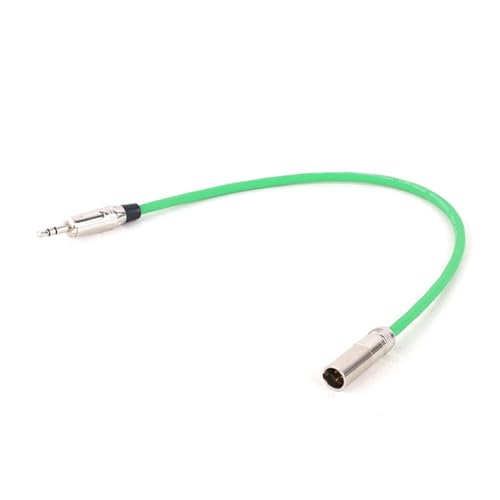 ROBAUN 1PC 3-Pin Mini Stecker Auf Jack 3,5mm Stecker Stereo Audio 1/8 "Stecker Auf Mini Stecker Adapter Kabel for Kamera Kopfhörer(Green-BK,8m) von ROBAUN