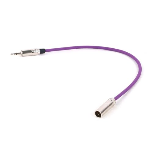 ROBAUN 1PC 3-Pin Mini Stecker Auf Jack 3,5mm Stecker Stereo Audio 1/8 "Stecker Auf Mini Stecker Adapter Kabel for Kamera Kopfhörer(Purple-BK,2m) von ROBAUN