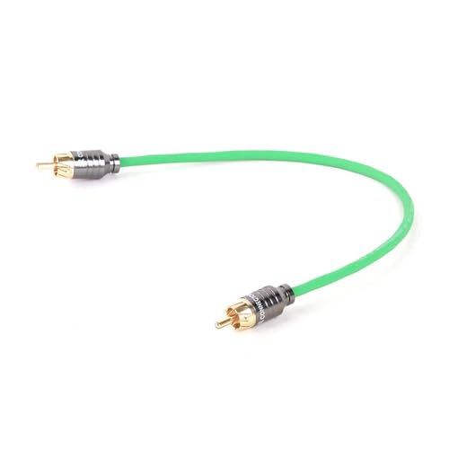 ROBAUN 1PC Stereo Kabel Stecker Auf Stecker Aux Kabel Jack for Heimkino TV DVD CD Lautsprecher Box Power Verstärker(Green-WH,2m) von ROBAUN