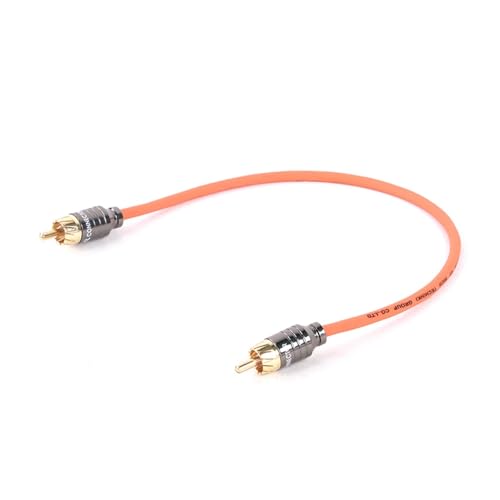 ROBAUN 1PC Stereo Kabel Stecker Auf Stecker Aux Kabel Jack for Heimkino TV DVD CD Lautsprecher Box Power Verstärker(Orange-WH,1m) von ROBAUN