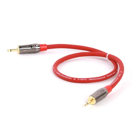 ROBAUN 3,5 mm Klinkenstecker Audio-Verlängerungskabel Stecker auf Stecker OFC AUX geschirmt for Verstärker-Mixer(Red-RD,15 m) von ROBAUN