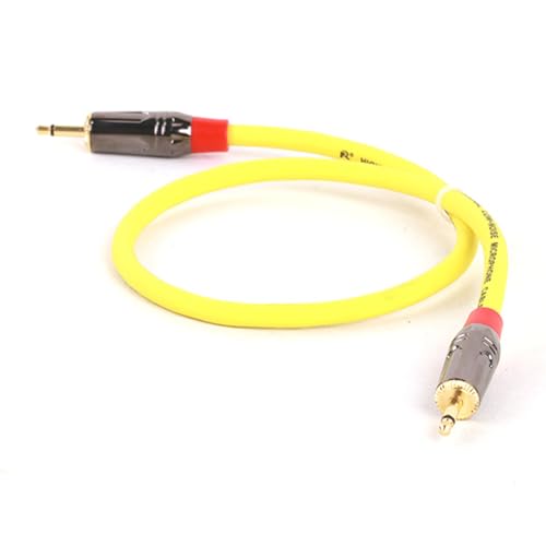 ROBAUN 3,5 mm Klinkenstecker Audio-Verlängerungskabel Stecker auf Stecker OFC AUX geschirmt for Verstärker-Mixer(Yellow-RD,2.9M) von ROBAUN