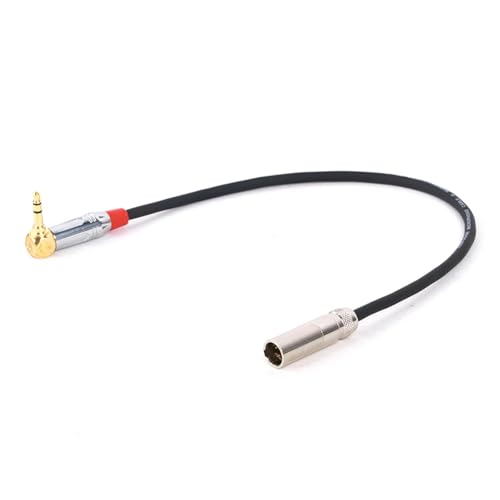 ROBAUN 3,5 mm auf Mini-XLR, 3-polig, Stecker/Buchse, Stereo-Audiokabel for Verstärker, Computer, Lautsprecher, Gitarre, Mixer, Adapterkabel(Black-M,10m) von ROBAUN