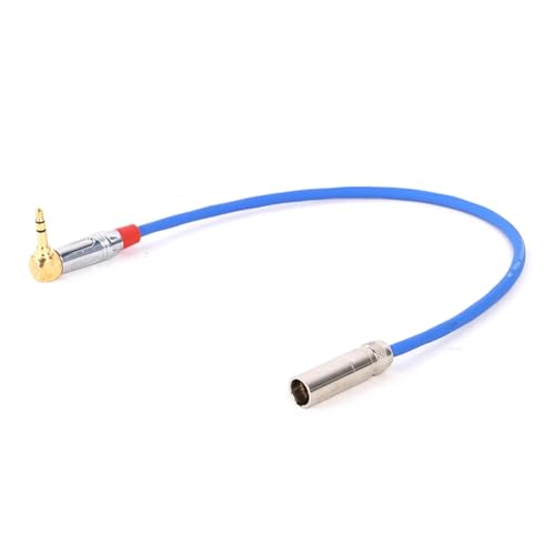ROBAUN 3,5 mm auf Mini-XLR, 3-polig, Stecker/Buchse, Stereo-Audiokabel for Verstärker, Computer, Lautsprecher, Gitarre, Mixer, Adapterkabel(Blue-M,5m) von ROBAUN