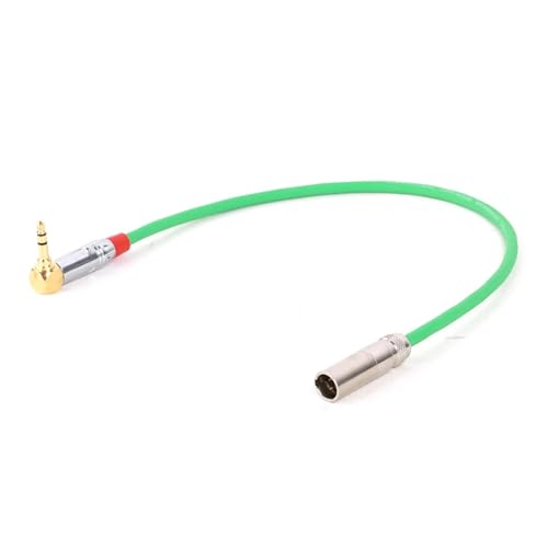 ROBAUN 3,5 mm auf Mini-XLR, 3-polig, Stecker/Buchse, Stereo-Audiokabel for Verstärker, Computer, Lautsprecher, Gitarre, Mixer, Adapterkabel(Green-M,0.5m) von ROBAUN