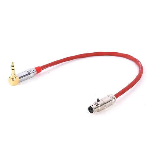 ROBAUN 3,5 mm auf Mini-XLR, 3-polig, Stecker/Buchse, Stereo-Audiokabel for Verstärker, Computer, Lautsprecher, Gitarre, Mixer, Adapterkabel(Red-F,0.5m) von ROBAUN