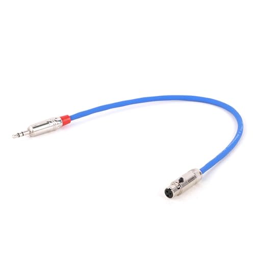 ROBAUN 3-poliger Mini-XLR auf 3,5-mm-Klinkenstecker, Stereo-Audio, 1/8 Zoll 3,5-mm-Stecker auf Mini-XLR-Buchse, Adapterkabel for Kamera-Kopfhörer(Blue-RD,15M) von ROBAUN