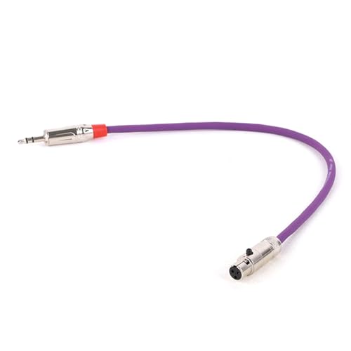 ROBAUN 3-poliger Mini-XLR auf 3,5-mm-Klinkenstecker, Stereo-Audio, 1/8 Zoll 3,5-mm-Stecker auf Mini-XLR-Buchse, Adapterkabel for Kamera-Kopfhörer(Purple-RD,15M) von ROBAUN