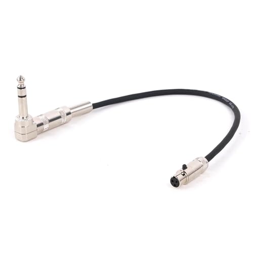 ROBAUN 3-poliges Mini-XLR-auf-6,35-mm-1/4-Zoll-Gitarren-Bass-Instrumentenkabel for drahtlose Mikrofonkabel(Black-F,15m) von ROBAUN