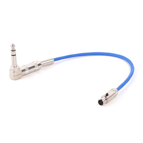 ROBAUN 3-poliges Mini-XLR-auf-6,35-mm-1/4-Zoll-Gitarren-Bass-Instrumentenkabel for drahtlose Mikrofonkabel(Blue-F,8m) von ROBAUN